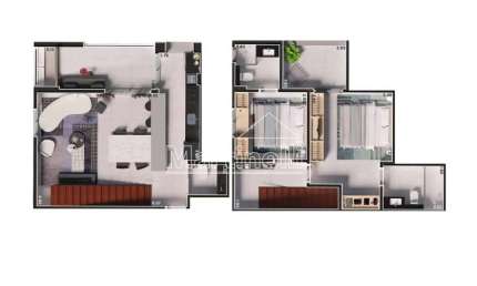 Duplex à venda no Edifício Icon Smart Home, próximo ao Ribeirão Shopping - Ribeirão Preto/SP.