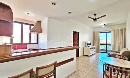 Apartamento para locação no Edifício Flat Bassano Vaccarini, próximo ao Shopping Santa Úrsula - Ribeirão Preto/SP.