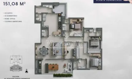 Apartamento à venda no edifício kairós, próximo ao parque olhos d`água - ribeirão preto/sp.