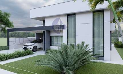 BELÍSSIMA CASA NOVA À VENDA NO IBI ARAM 01 EM ITUPEVA - A/C 260,00 m² - 03 suítes, quintal, piscina, 04 vagas, lazer.
