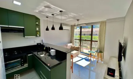 Flat MOBILIADO com 1 dormitório à venda, 35 m² por R$ 450.000 - Ponta de Campina - Cabedelo/PB