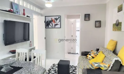 Apartamento a venda na praia de Pitangueiras- Guarujá, 02 dormitórios, a 02 quadras da praia