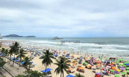 Apartamento a venda na praia de pitangueiras, frente ao mar, 02 dormitórios, com sacada