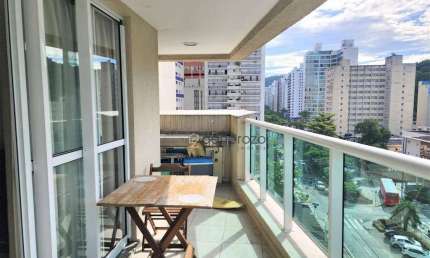 Apartamento a venda na praia de Pitangueiras, sacada gourmet, 02 dormitórios, 02 vagas de garagem e lazer no prédio