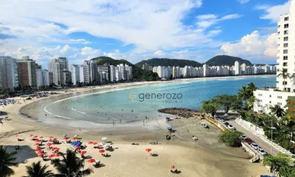 Apartamento a venda na praia das astúrias, frente ao mar, 04 dormitórios, 01 vaga de garagem e lazer no prédio