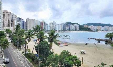 Apartamento para venda na praia das Astúrias, frente ao mar, 03 dormitórios,01 vaga de garagem, lazer no prédio
