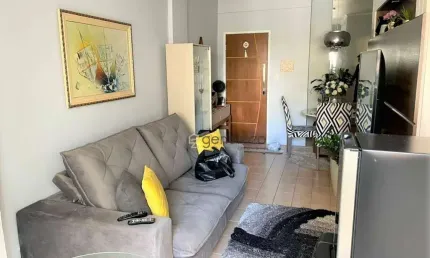 Apartamento para venda na praia das astúrias, 02 dormitórios, 01 vaga de garagem e lazer no prédio