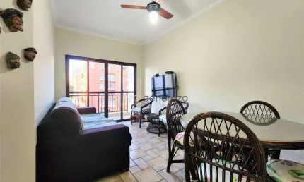 Apartamento para venda na praia das astúrias, 02 dormitórios, com sacada e 01 vaga de garagem