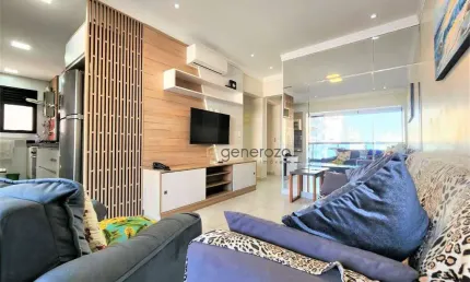 Apartamento para venda na praia de Pitangueiras, prédio novo, 02 dormitórios, sacada gourmet, 02 vagas de garagem e lazer