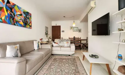 Apartamento para venda na praia das astúrias, prédio frente ao mar, 03 dormitórios, 01 vaga de garagem e lazer no condomínio