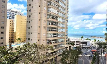 Apartamento para venda na praia das Pitangueiras, 02 dormitórios, com vista para o mar e 01 vaga de garagem