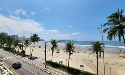 Apartamento a venda na praia das astúrias, frente ao mar, 04 suítes, 02 vagas de garagem e lazer no prédio