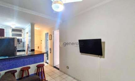 Apartamento á venda na praia de Pitangueiras, com 01 dormitório a uma quadra da praia.