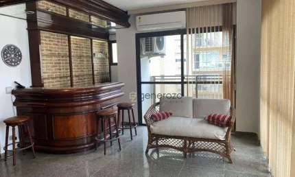 Apartamento á venda na praia das pitangueiras, 03 dormitórios, 02 vagas de garagem, 01 quadra da praia