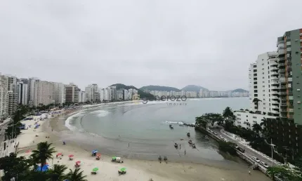 Apartamento a venda na praia das astúrias, frente ao mar, 02 dormitórios, com garagem e lazer