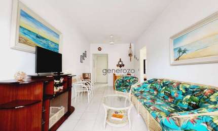Apartamento a venda na praia das Pitangueiras, 02 dormitórios, com 02 vagas de garagem e lazer