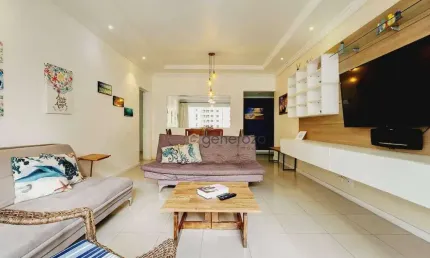Apartamento a venda na praia das Pitagueiras, 03 dormitórios, com sacada e 01 vaga de garagem