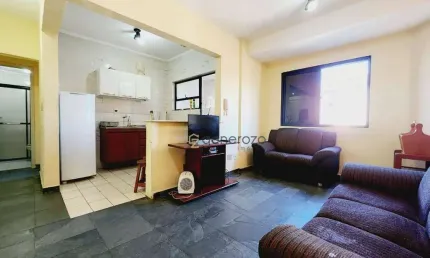 Apartamento a venda na praia das astúrias, 01 dormitório, 01 vaga de garagem, lazer no prédio