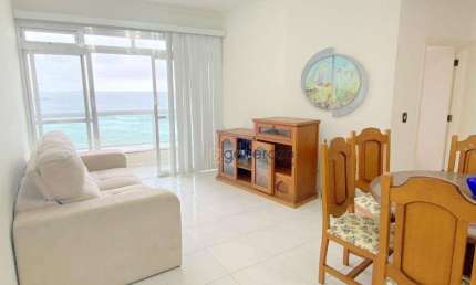 Apartamento frente à praia, 02 dormitórios, 01 vaga, praia das Pitangueiras