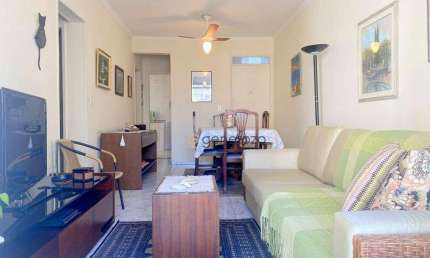 Apartamento à venda na praia das Pitangueiras, 02 dormitórios, sacada, 01 vaga