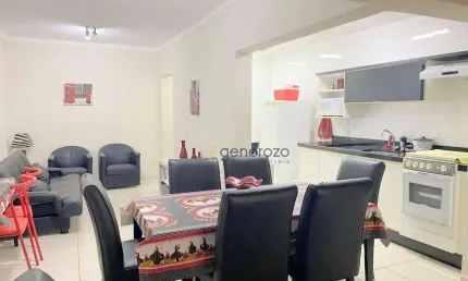 Apartamento na praia das Pitangueiras, 01 dormitório, 02 vagas, lazer