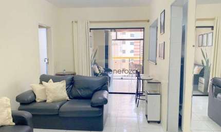Apartamento na praia das Pitangueiras, 01 dormitório, 02 vagas, lazer