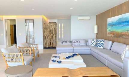 Apartamento frente à praia das Pitangueiras, 03 suítes, garagem e lazer