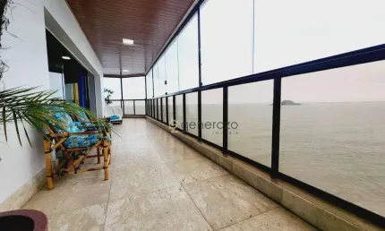 Apartamento a venda na praia das astúrias, frente ao mar, 03 dormitórios, 03 vagas de garagem e lazer