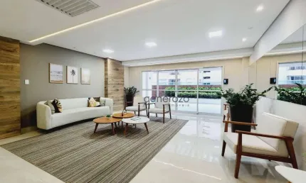Apartamento a venda na praia das astúrias, prédio novo, 03 dormitórios, varanda gourmet e lazer no prédio