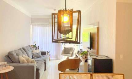 Apartamento na praia da Enseada, 03 dormitórios, 01 vaga, lazer