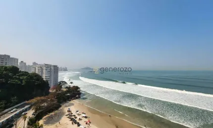 Apartamento a venda na praia das astúrias, frente ao mar, 03 dormitórios, 02 vagas de garagem e lazer no prédio