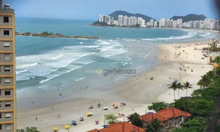 Apartamento a venda na praia das pitangueiras, frente ao mar, 02 dormitórios, com garagem e lazer