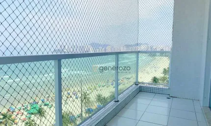 Apartamento frente à praia das pitangueiras, 03 dormitórios, 01 vaga