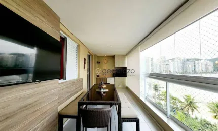 Apartamento a venda na praia das Astúrias, frente ao mar, varanda gourmet, 03 dormitórios, com 02 vagas de garagem