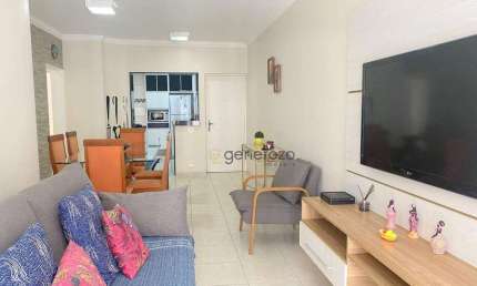 Apartamento na praia das Pitangueiras, 02 dormitórios, 02 vagas, lazer