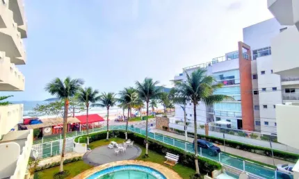 Apartamento à venda frente mar na praia do tombo 02 suítes,02 vagas
