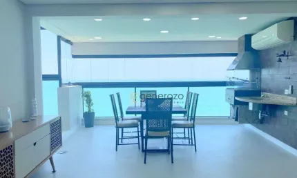 Apartamento na praia das Pitangueiras, 03 suítes, lazer, 02 vagas, frente à praia