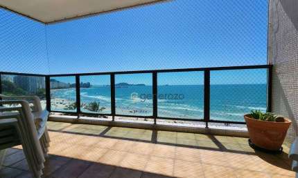 Apartamento a venda na praia das Astúrias, frente ao mar, 03 dormitórios, 02 vagas e lazer