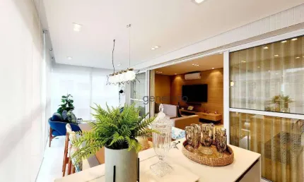 Apartamento a venda na praia das pitangueiras, varanda gourmet, 03 dormitórios, 02 vagas de garagem