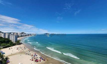 Apartamento a venda na praia das Astúrias, frente ao mar, 03 dormitórios, 02 vagas de garagem e lazer