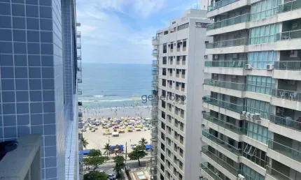 Apartamento na quadra da praia, 02 dormitórios, 01 vaga, vista ao mar, Pitangueiras