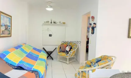 Apartamento na praia das Pitangueiras, 01 dormitório, 01 vaga de garagem