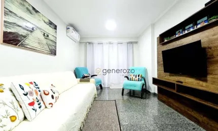 Apartamento a venda na praia das Pitagueiras, na quadra da praia, 02 dormitórios, com sacada e 01 vaga de garagem