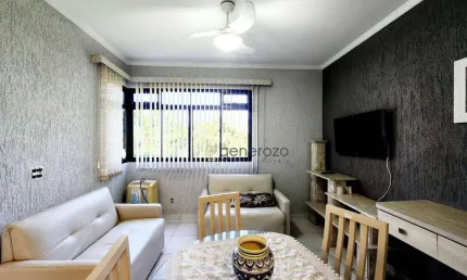 Apartamento a venda na praia do tombo, 01 dormitório, com garagem e lazer