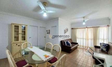 Apartamento com 2 dormitórios para alugar, 74 m² por R$ 3.000,00/mês - Pitangueiras - Guarujá/SP