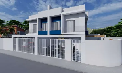 Sobrado geminado com suíte mais dois quartos na Enseada