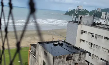 Apartamento 1 quarto, Quadra mar Vista Mar, porteira fechada, Bairro: Itararé, São Vicente/SP