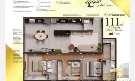 Apartamento com 3 dormitórios à venda, 111 m² por R$ 1.023.105 - Villa Cairu Home &amp; Resort - Sorocaba/SP