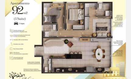 Apartamento com 3 dormitórios à venda, 92 m² por R$ 865.000,00 - Villa Cairu Home &amp; Resort - Sorocaba/SP