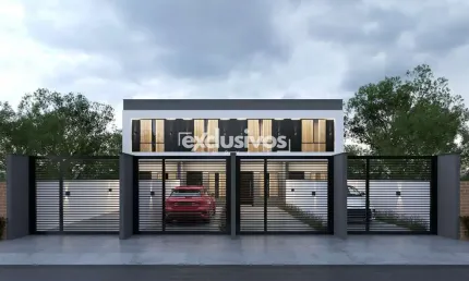 Lindo geminado no iririú com 2 vagas e amplo terreno nos fundos